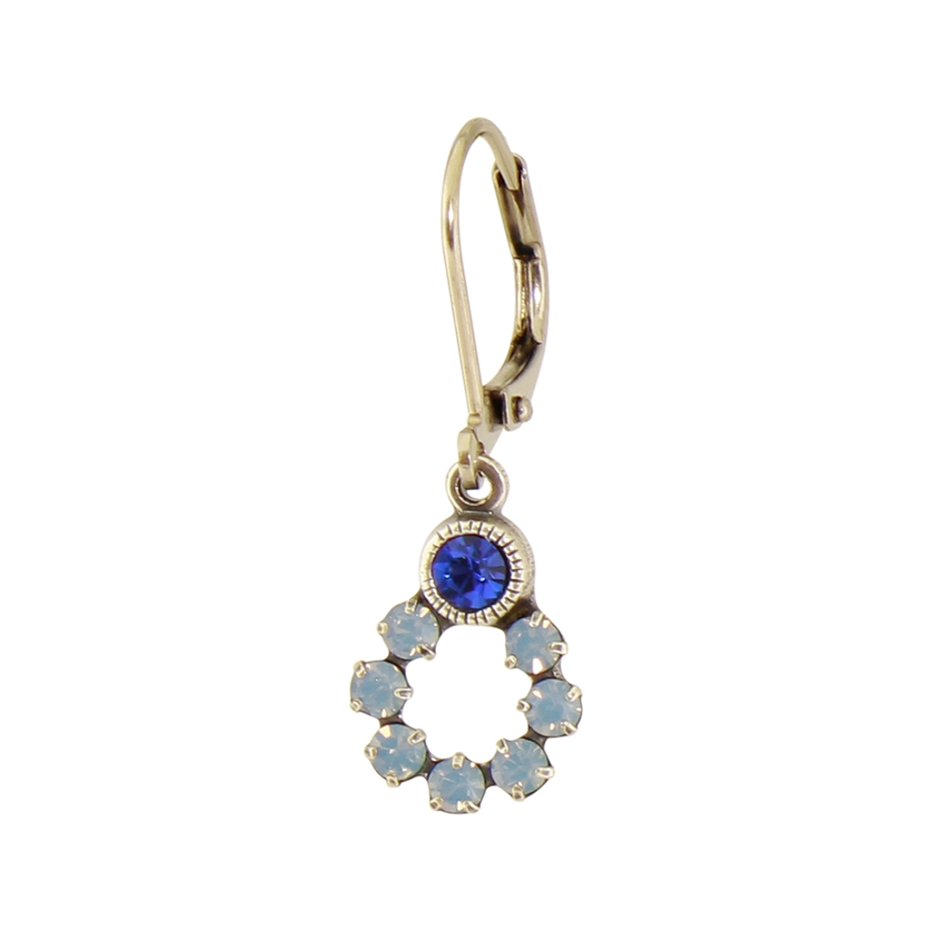 E1181B Crystal Hoop Earring Baked Beads Jewelry - Earrings