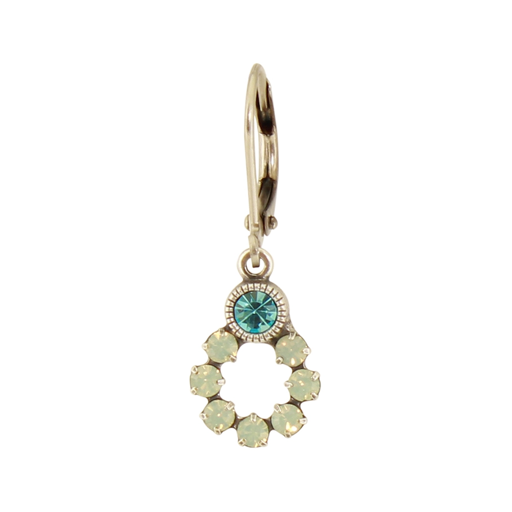 E1181G Crystal Hoop Earring Baked Beads Jewelry - Earrings