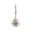 E1189F Crystal Scroll Teardrop Earring Baked Beads Jewelry - Earrings