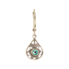 E1189Q Crystal Scroll Teardrop Earring Baked Beads Jewelry - Earrings
