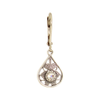 E1189W Crystal Scroll Teardrop Earring Baked Beads Jewelry - Earrings
