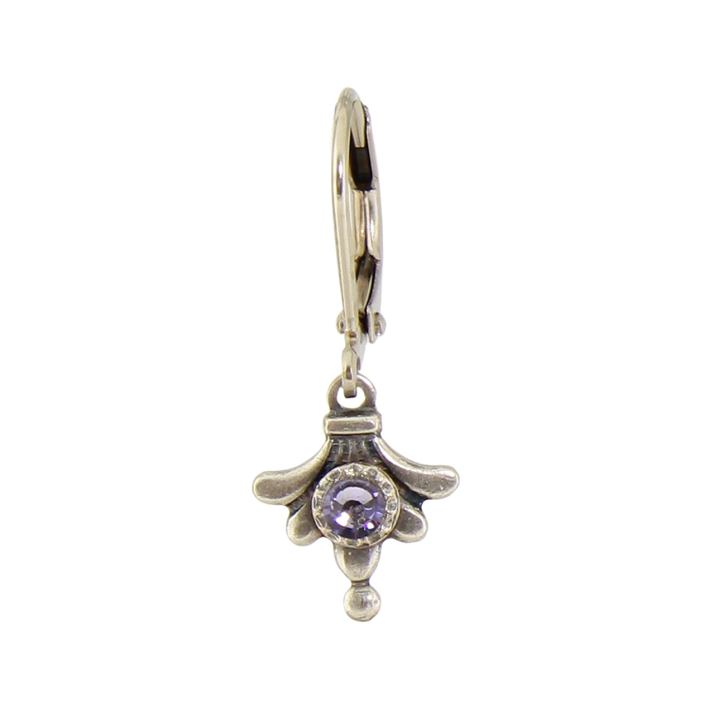 E1199F Crystal Dangle Earring Baked Beads Jewelry - Earrings
