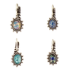 Granulated Oval Earrings Baked Beads Jewelry - Earrings