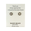 JACQUELINE KENNEDY ONASSIS Quotestone Post Earrings Baked Beads Jewelry - Earrings