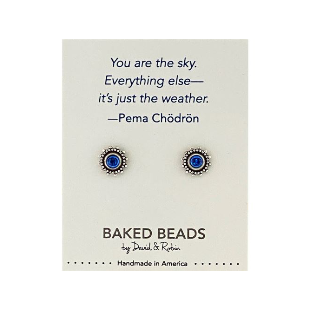PEMA CHODRON Quotestone Post Earrings Baked Beads Jewelry - Earrings