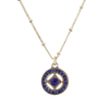 N1162P Diamond Crystal Hoop Necklaces Baked Beads Jewelry - Necklaces