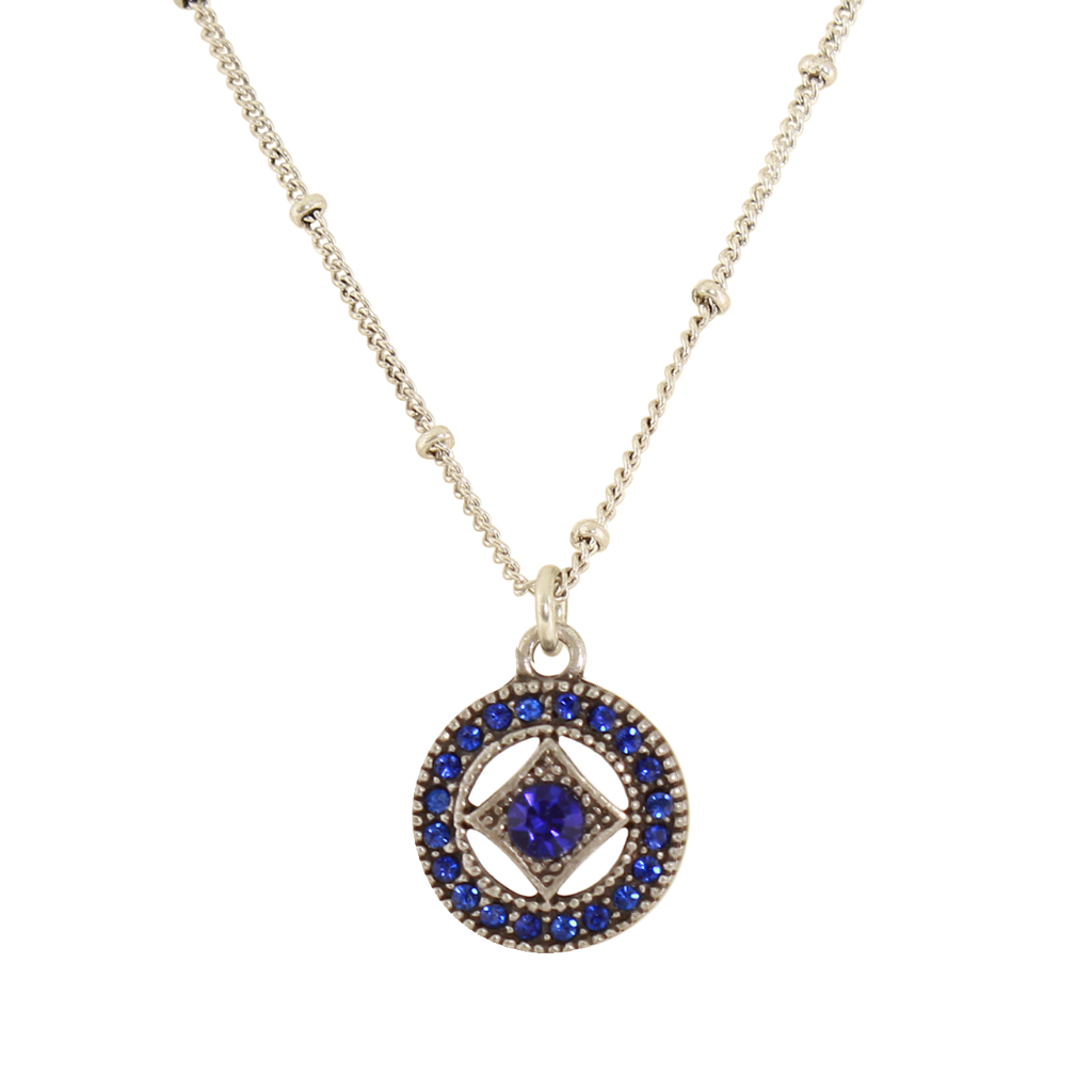 N1162P Diamond Crystal Hoop Necklaces Baked Beads Jewelry - Necklaces