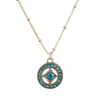 N1162Q Diamond Crystal Hoop Necklaces Baked Beads Jewelry - Necklaces