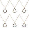 Teardrop Crystal Hoop Necklaces Baked Beads Jewelry - Necklaces