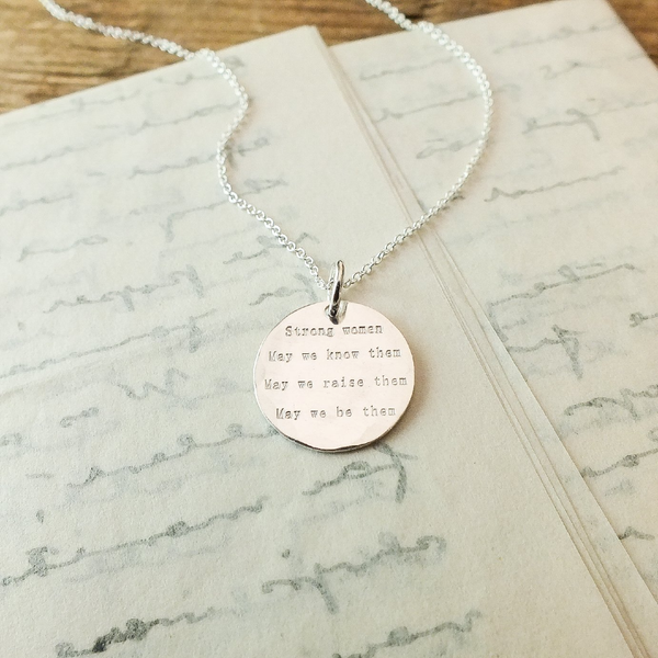 Quote Necklaces - Chocolate and Steel