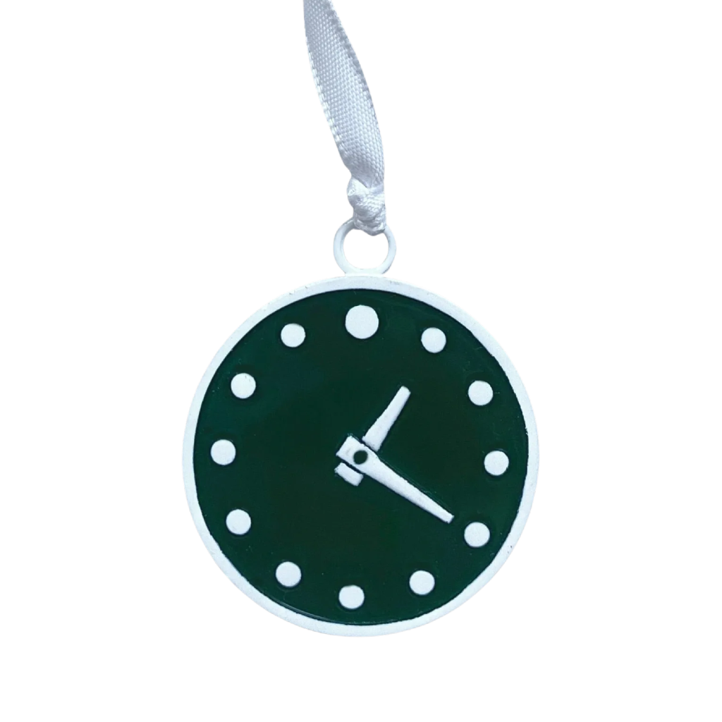 Wrigley Field Scoreboard Clock Ornament from Big League Pins