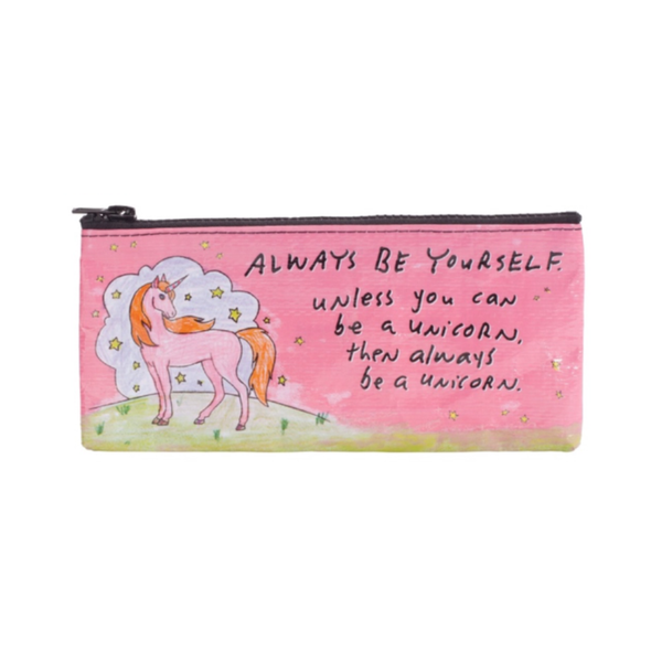 Always Be Yourself Unless You Can Be A Unicorn Pencil Case Blue Q Apparel & Accessories - Bags - Pouches & Cases - Pen & Pencil Cases