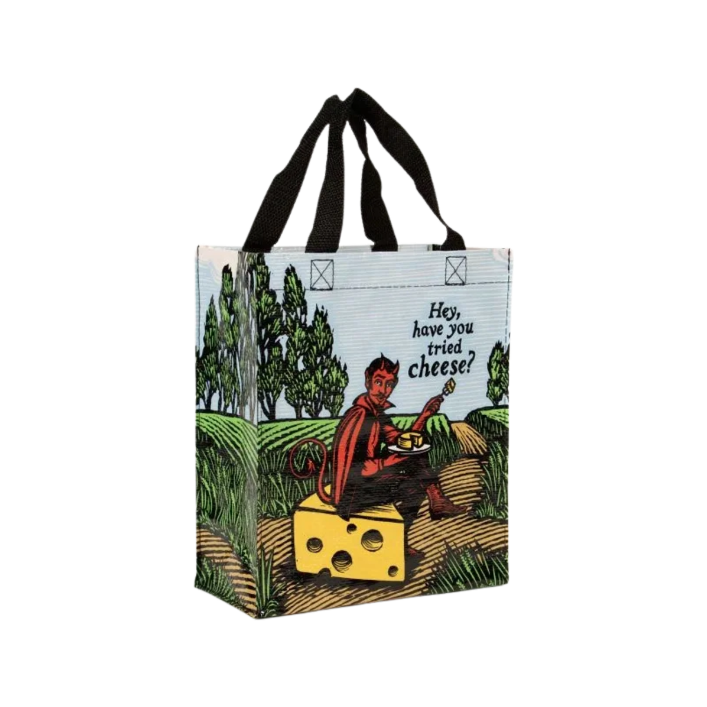 Have You Tried Cheese Handy Tote Blue Q Apparel & Accessories - Bags - Reusable Shoppers & Tote Bags