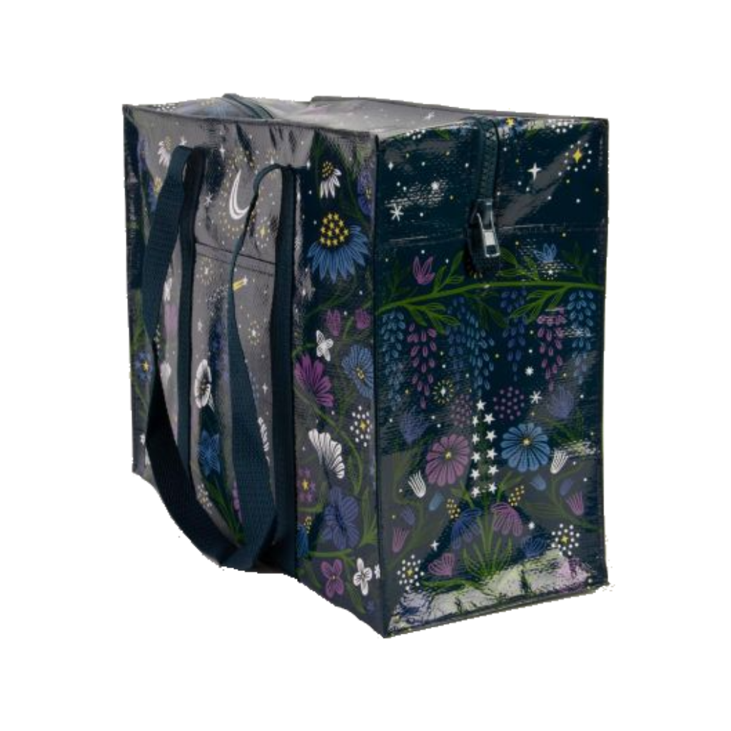 Starry Garden Shoulder Tote Blue Q Apparel & Accessories - Bags - Reusable Shoppers & Tote Bags