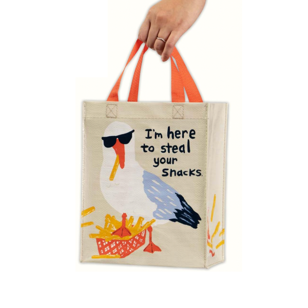 Steal Your Snacks Handy Tote Blue Q Apparel & Accessories - Bags - Reusable Shoppers & Tote Bags