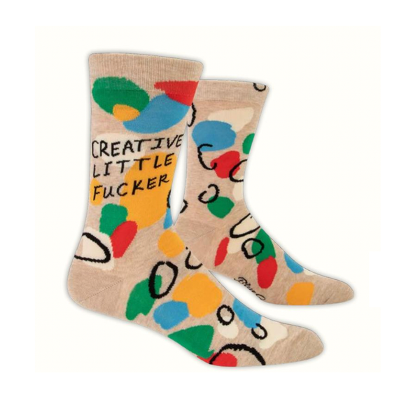 Creative Little F*cker Crew Socks - Mens Blue Q Apparel & Accessories - Socks - Adult - Mens