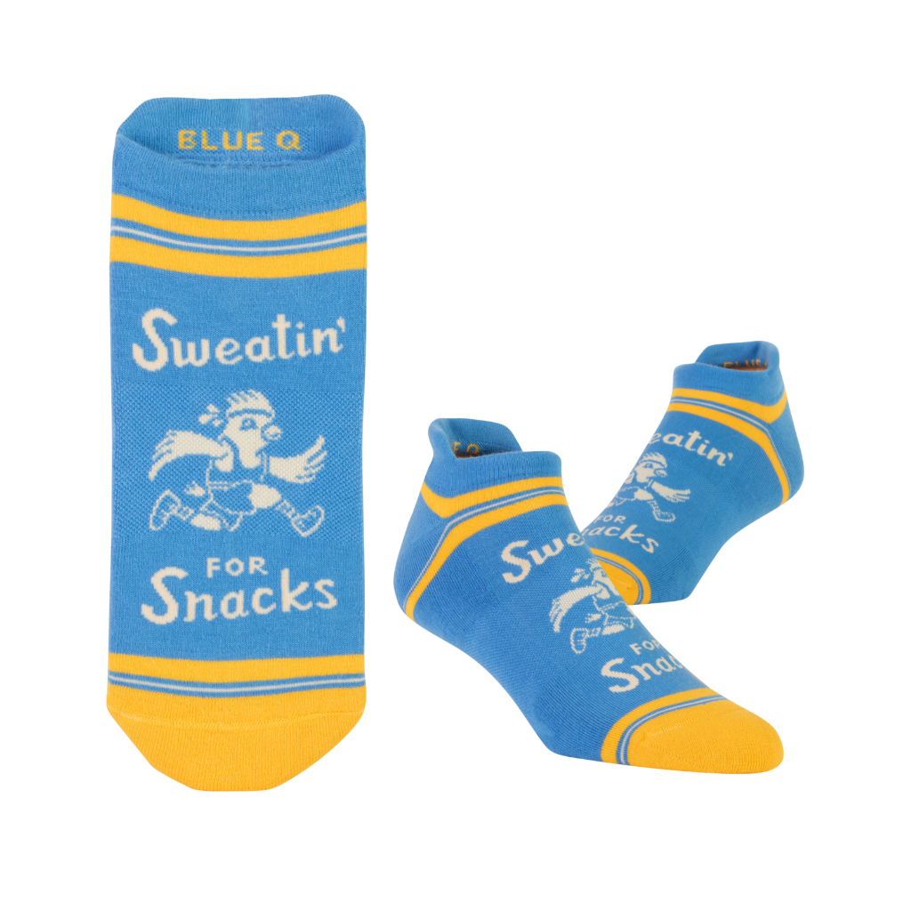 Sweatin' For Snacks Sneaker Socks - Unisex Blue Q Apparel & Accessories - Socks - Adult - Unisex