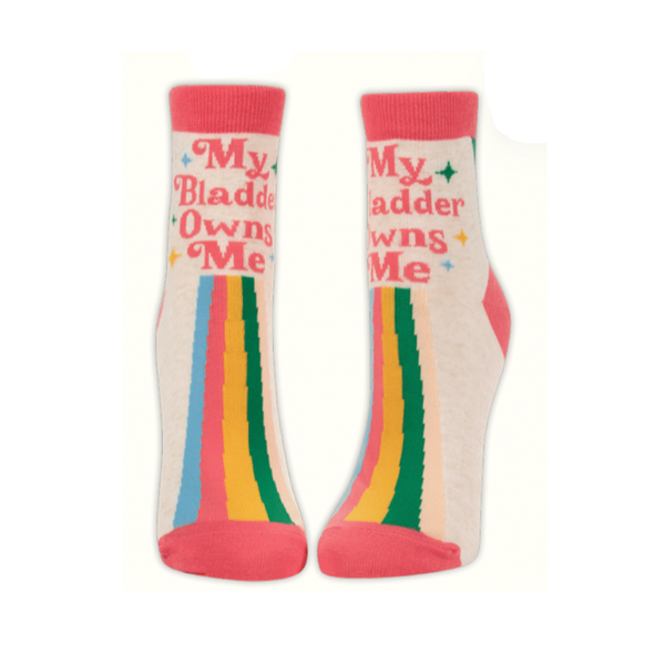 My Bladder Owns Me Ankle Socks - Womens from Blue Q – Urban General Store