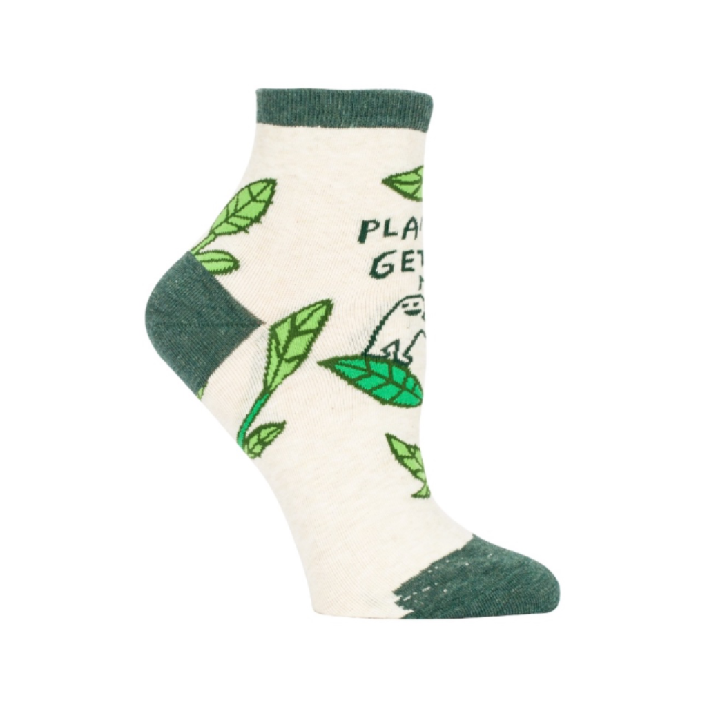 Plants Get Me Ankle Socks - Womens Blue Q Apparel & Accessories - Socks - Womens