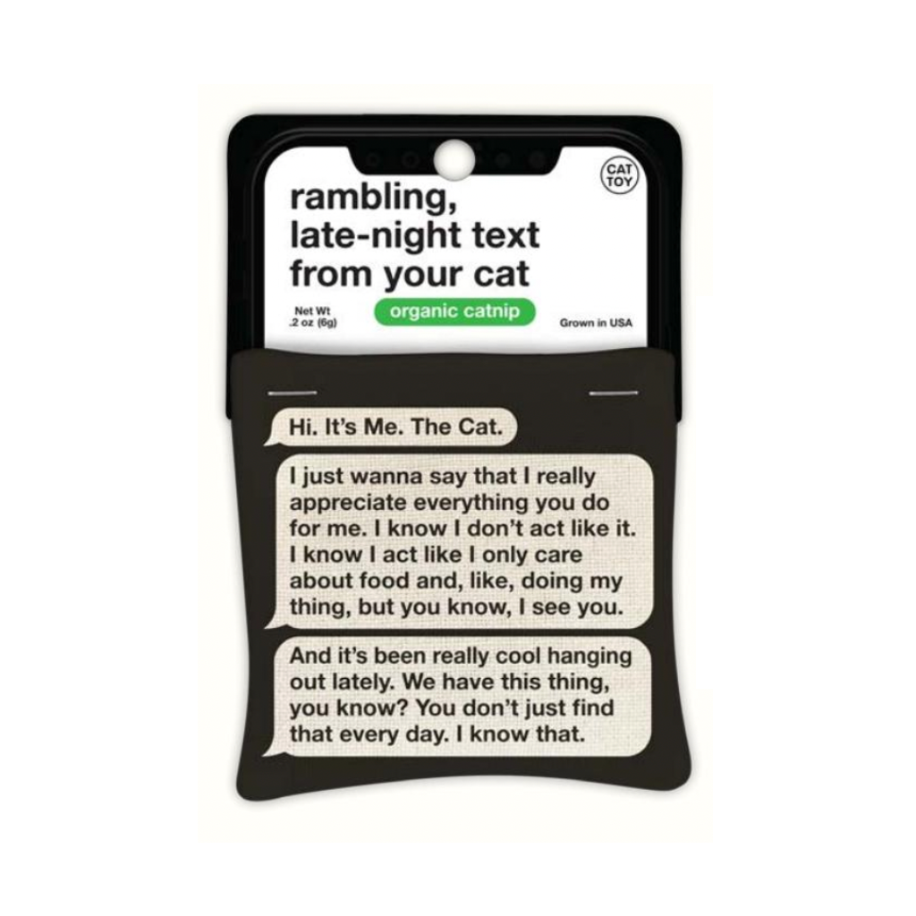 RAMBLING TEXT Catnip Cat Toys Blue Q Home - Pet