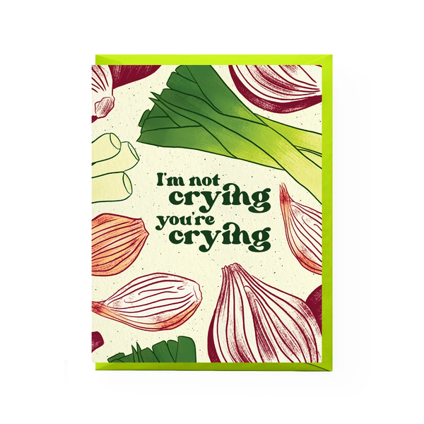 Crying Onions Blank Card Boss Dotty Paper Co Cards - Any Occasion