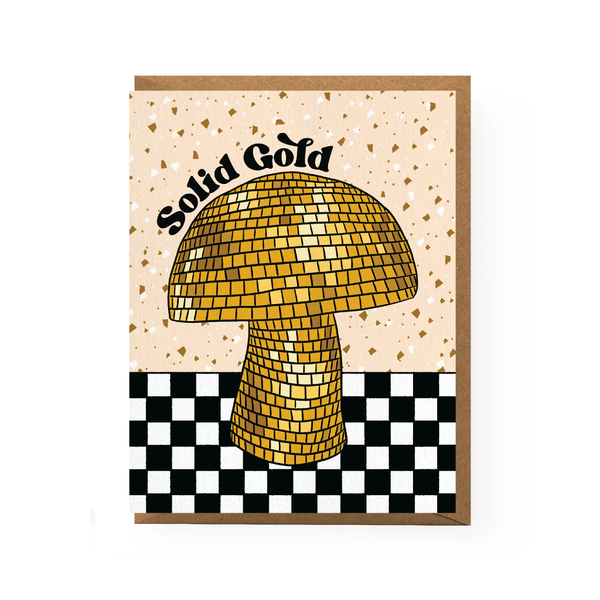 Disco Mushroom Blank Card Boss Dotty Paper Co Cards - Any Occasion