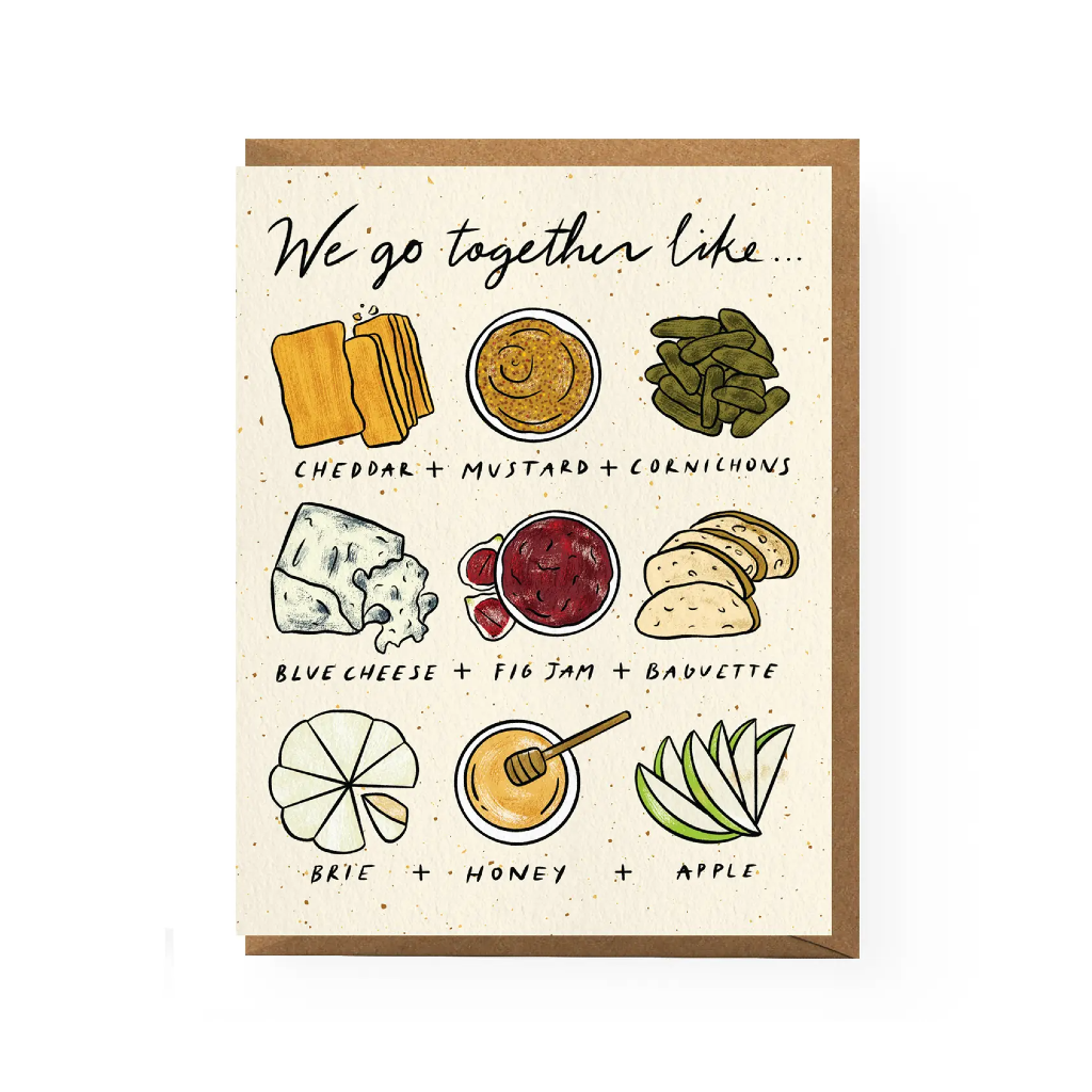 Cheese Pairing Love Card Boss Dotty Paper Co Cards - Love