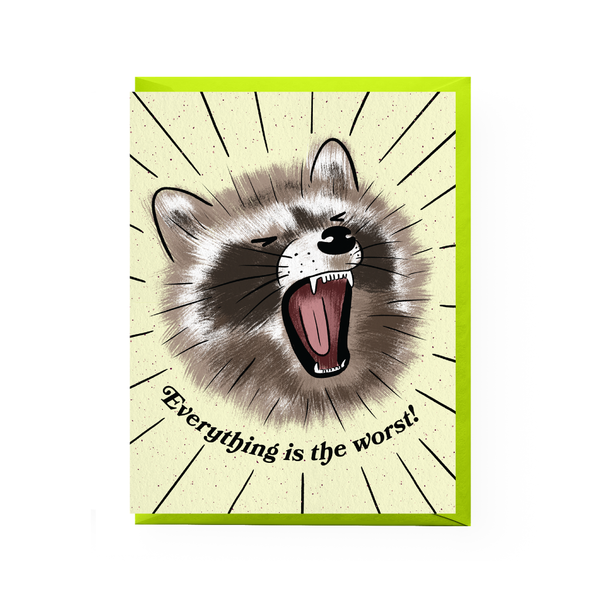 The Worst Raccoon Sympathy Card Boss Dotty Paper Co Cards - Sympathy
