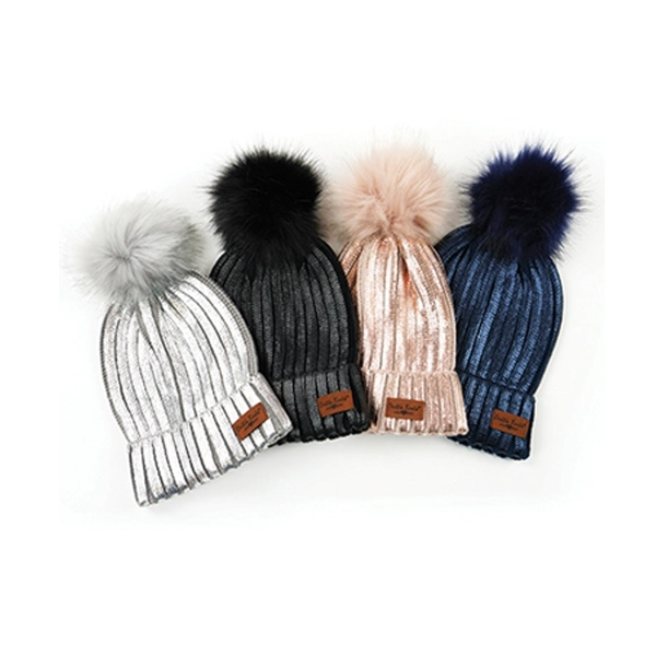 Gracier Knit Adult Pom Hat Britt's Knits Apparel & Accessories - Winter - Adult - Hats