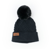 BLACK Super Poof Pom Hat - Kids Britt's Knits Apparel & Accessories - Winter - Kids - Hats