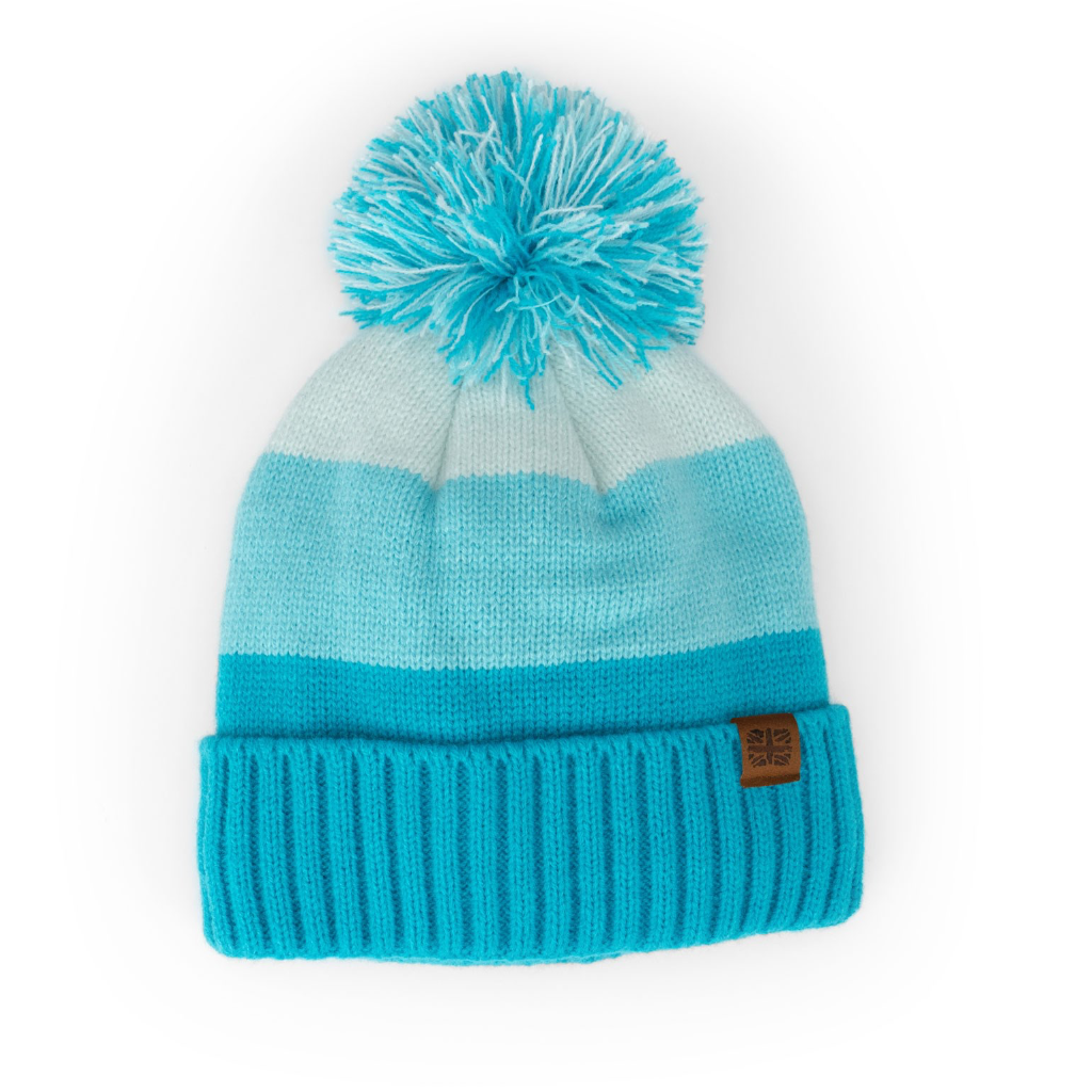 Britt's Knits Women's Plush-Lined Knit Hat with Pom, Teal, One