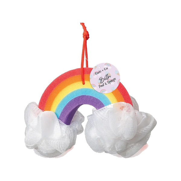 Rainbow Forever Young Bath Pouf And Sponge Cait + Co Home - Bath & Body