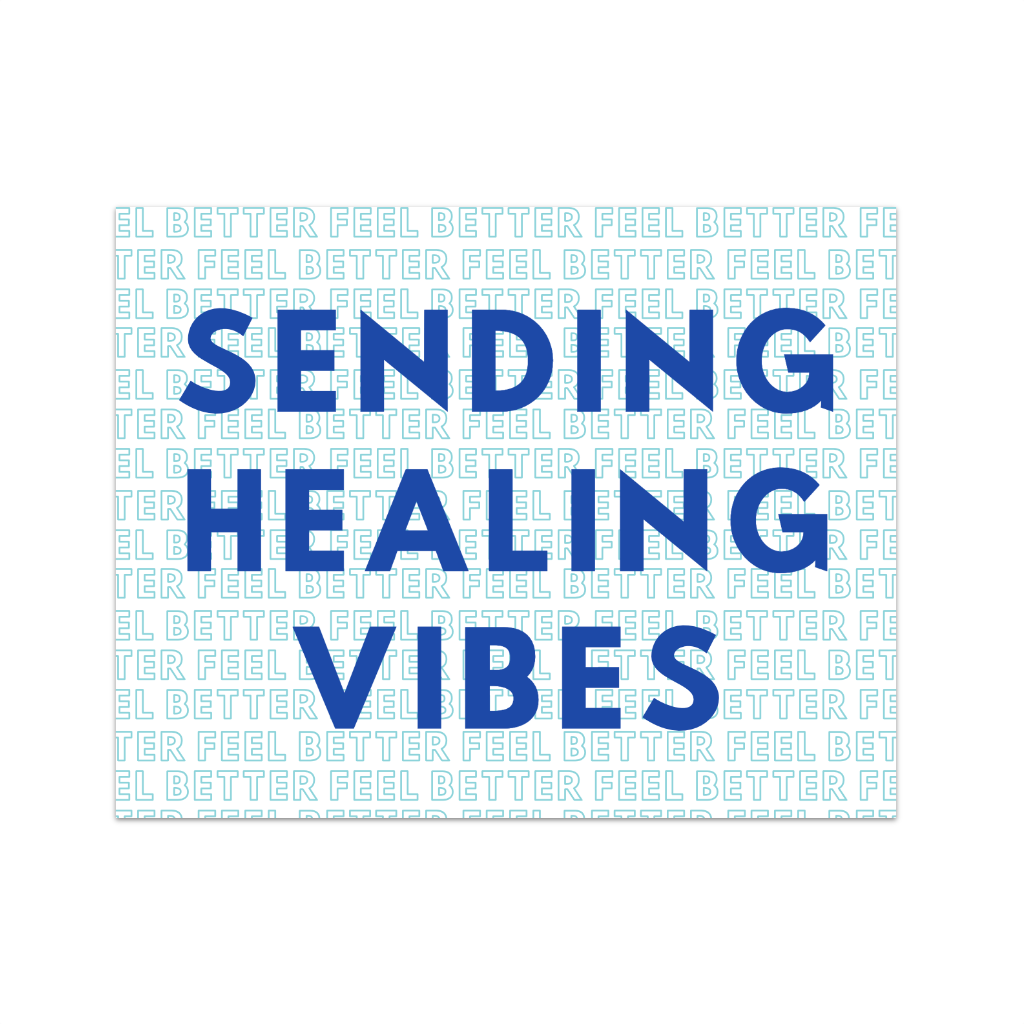 DebshoDoodles  Quirky Greeting Card: Sending Healing Vibes