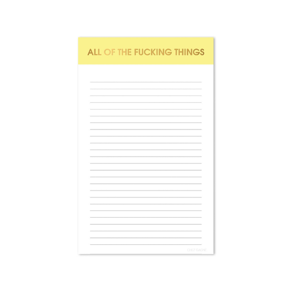 All The F*cking Things Notepad Chez Gagne Books - Blank Notebooks & Journals - Notepads