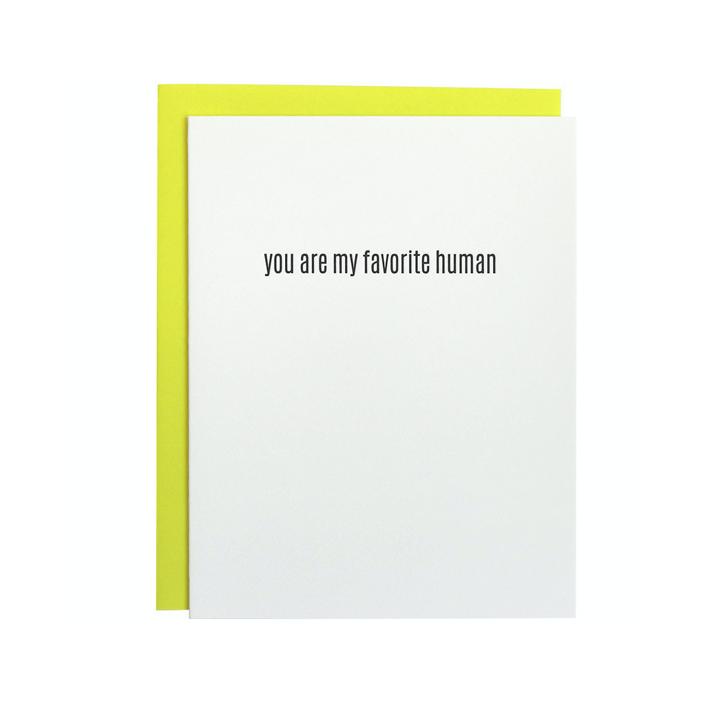 You Are My Favorite Human Card Chez Gagne Cards - Love