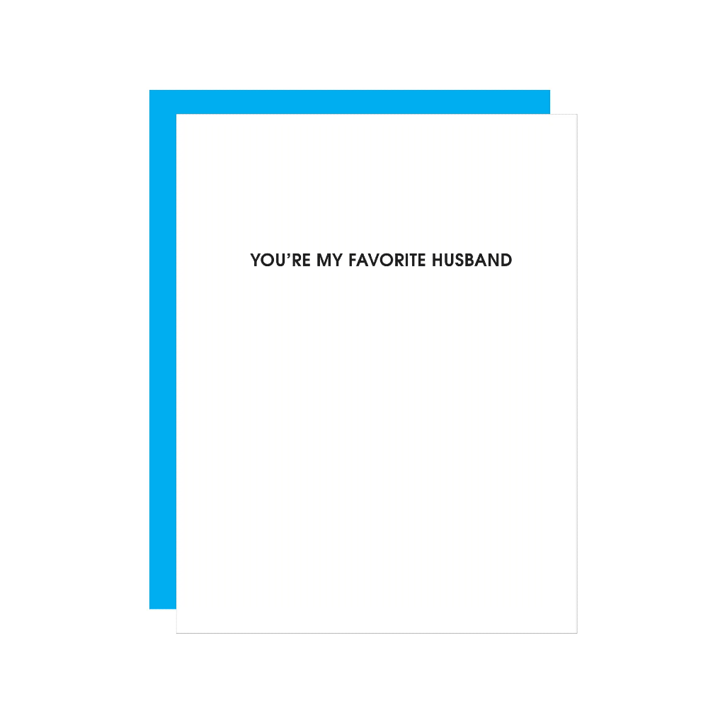 You're My Favorite Husband Love Card Chez Gagne Cards - Love
