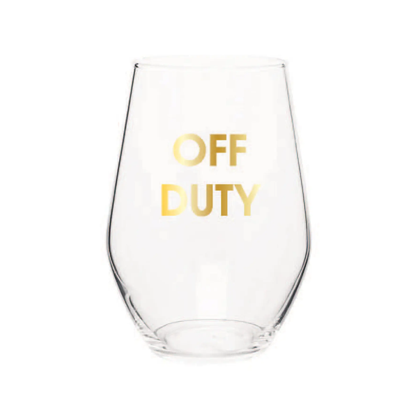 Off Duty Wine Glass Chez Gagne Home - Mugs & Glasses - Wine Glasses