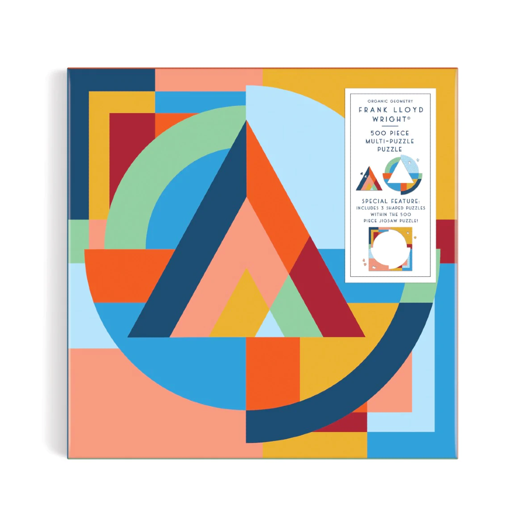 Frank Lloyd Wright Organic Geometry Multi 500 Piece Jigsaw Puzzle Chronicle Books - Galison Toys & Games - Puzzles & Games - Jigsaw Puzzles