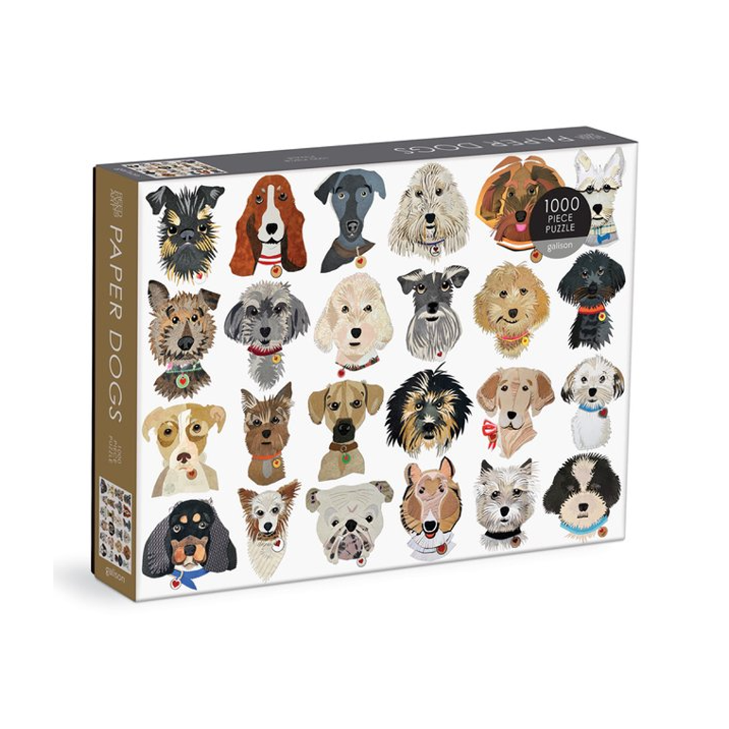Paper Dogs 1000 Piece Jigsaw Puzzle Chronicle Books - Galison Toys & Games - Puzzles & Games - Jigsaw Puzzles