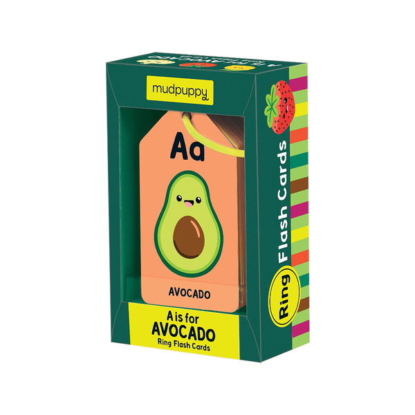 A Is For Avocado Ring Flash Cards Chronicle Books - Mudpuppy Baby & Toddler - Baby Toys & Activity Equipment