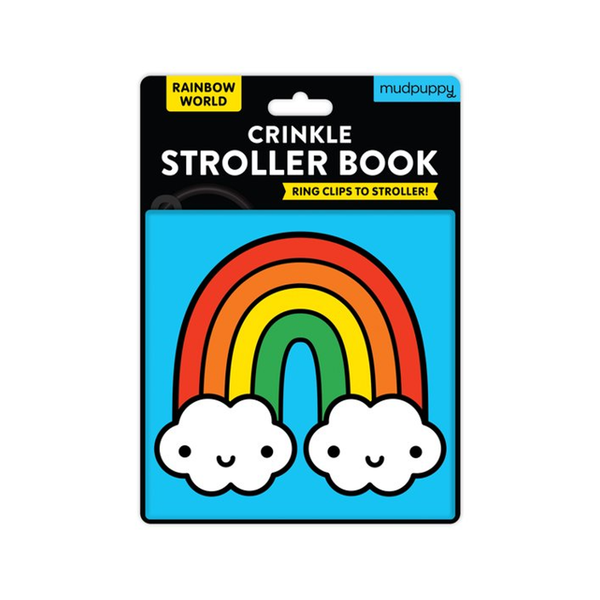 Rainbow World Fabric Crinkcle Stroller Book Chronicle Books - Mudpuppy Books - Baby & Kids
