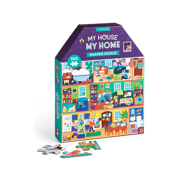 My House My Home 100 Piece Shaped Jigsaw Puzzle Chronicle Books - Mudpuppy Toys & Games - Puzzles & Games - Jigsaw Puzzles