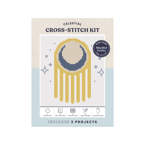 Celestial Cross Stitch Kit Chronicle Books Toys & Games - Crafts & Hobbies - Needlecraft Kits