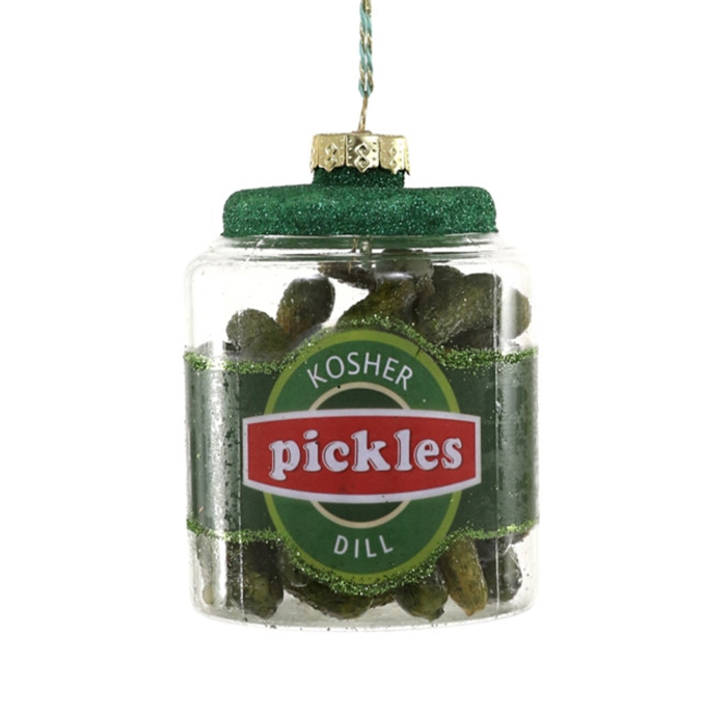 Kosher Dill Pickles Glass Ornament CODY FOSTER AND CO. Holiday - Ornaments