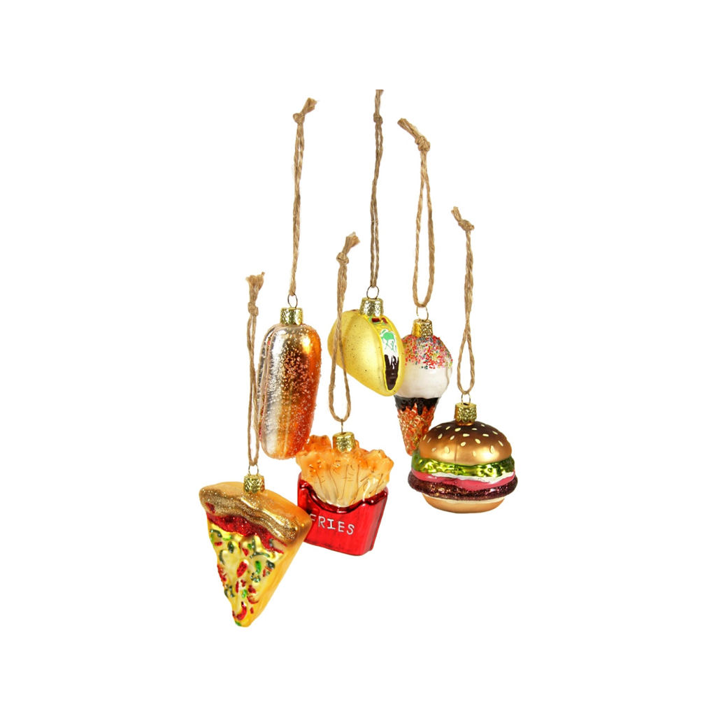 Tiny Junk Food Glass Ornaments CODY FOSTER AND CO. Holiday - Ornaments