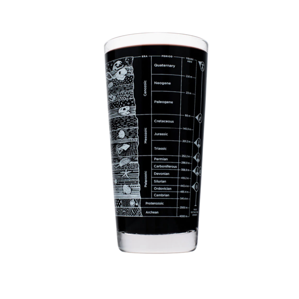 Stratigraphy Core Sample Beer Glass Cognitive Surplus Home - Mugs & Glasses - Pint Glasses