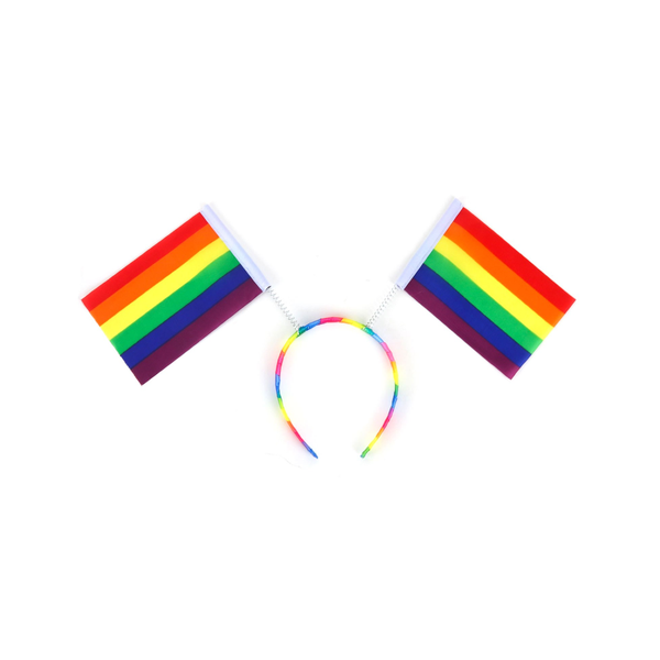 Rainbow Flag Bobble Headband Color Theory Apparel & Accessories