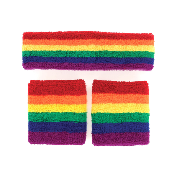 Rainbow Sweatband Set Color Theory Apparel & Accessories