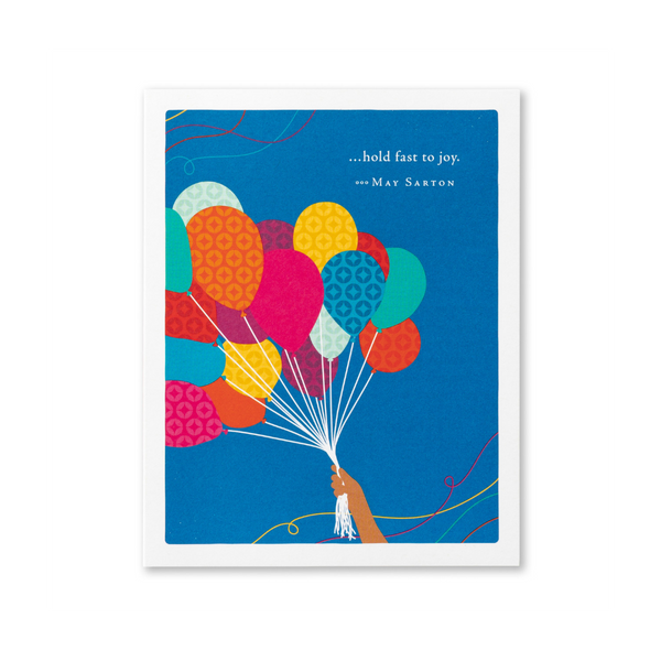 Hold Fast To Joy Balloons Birthday Card Compendium Cards - Birthday