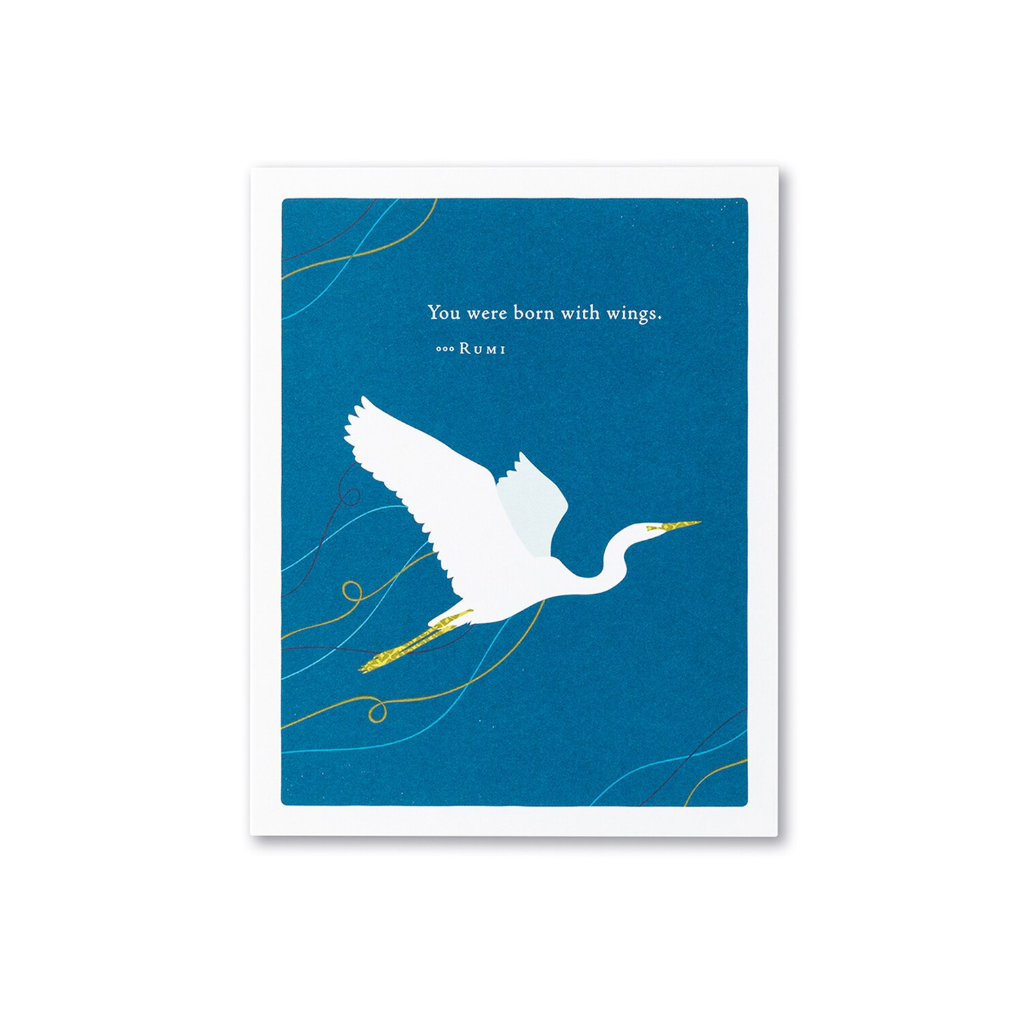 You Were Born With Wings Card - Encouragement Compendium Cards - Birthday
